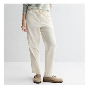 Women’s Sonoma Goods For Life Easy Paper Bag Waist Capri Size Large White Oak